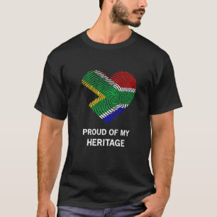 Sydafrikanska Flagga DNA Heart Afrika South Afrika T Shirt