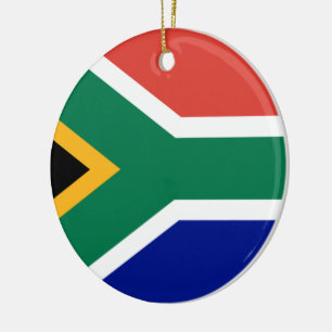 Sydafrikanska Flagga Julgransprydnad Keramik