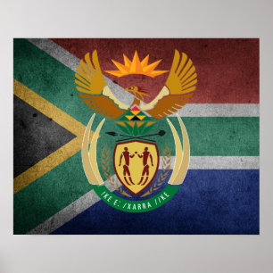 Sydafrikanska flagga poster
