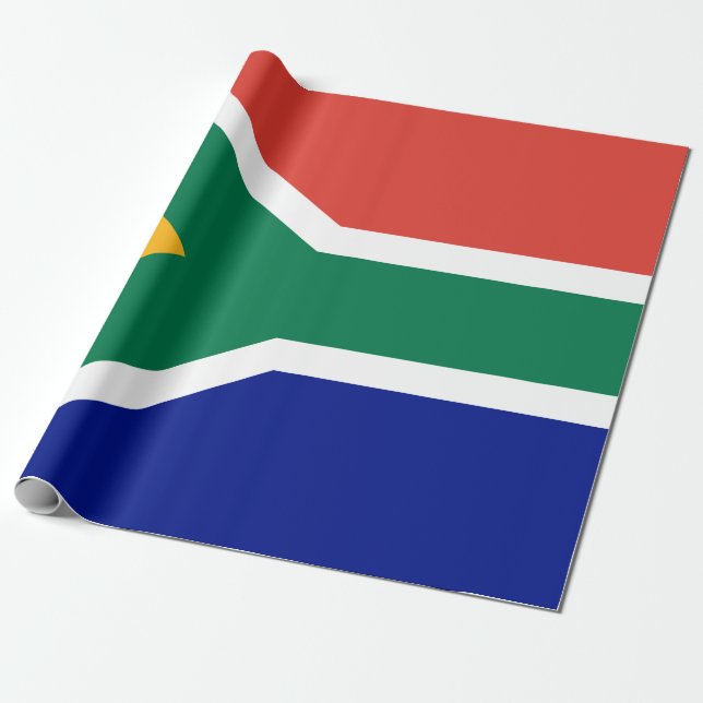 Sydafrikanska Flagga Presentpapper (Utrullad)