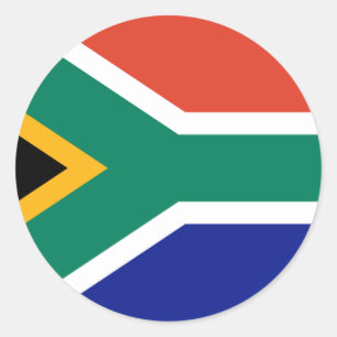 Sydafrikanska Flagga Runt Klistermärke