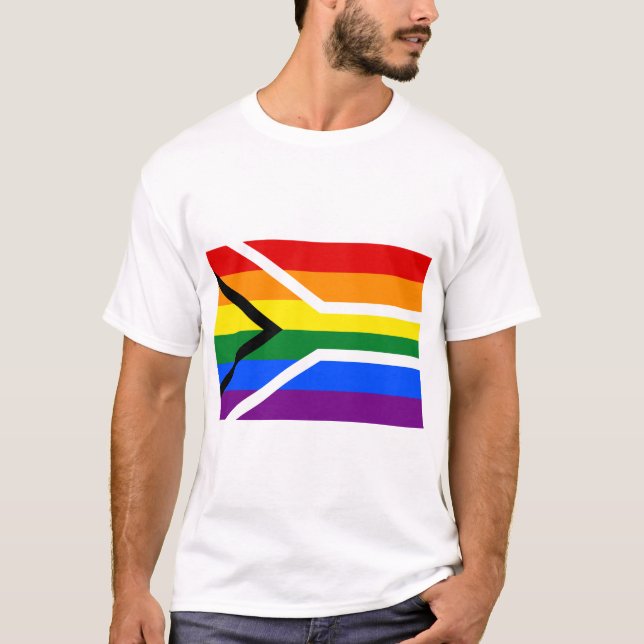 Sydafrikanska Gay pride T Shirt (Framsida)