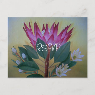 Sydafrikanska Giant Protea-Bröllopet OSA med Photo Inbjudan Vykort