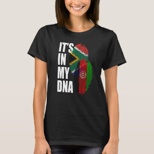 Sydafrikanska och afghanska Mix DNA-Flagga T Shirt