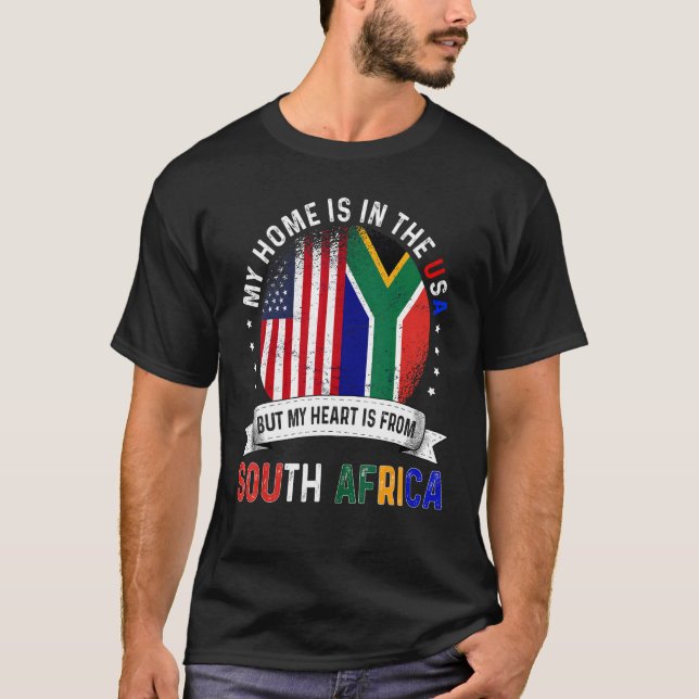 Sydafrikanska Patriot Heart kommer från Afrika T Shirt (Framsida)
