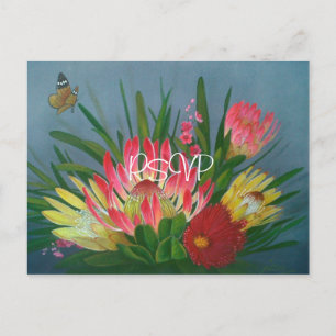 Sydafrikanska proteas Bröllop OSA med foto Inbjudan Vykort
