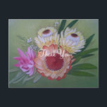 Sydafrikanska Proteas Tack Vykort<br><div class="desc">Sydafrikas Nationalblomma Tack Kort för Bröllop eller någon annan tillställning.</div>