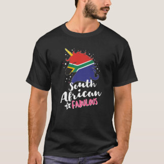 Sydafrikanska Unicorn South Afrika Flagga T Shirt