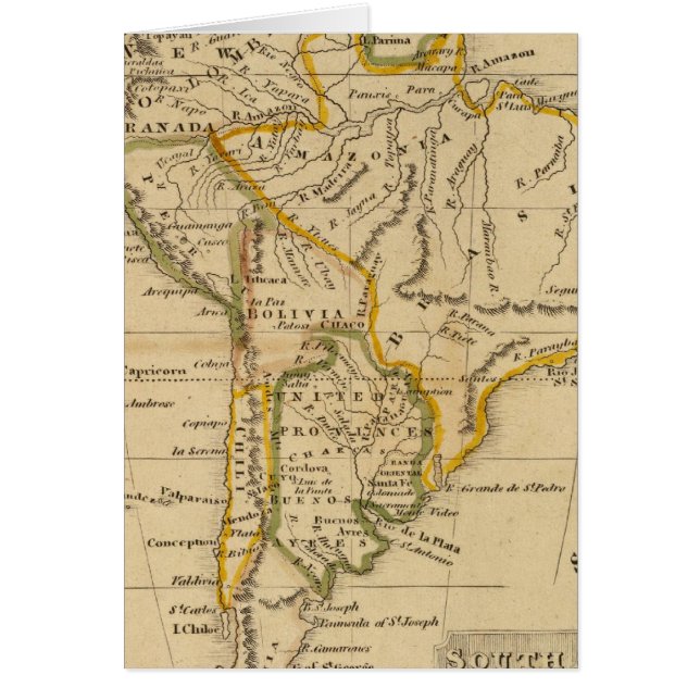 Sydamerika 11 hälsningskort (Framsidan)