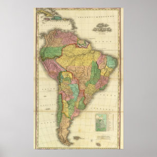 Sydamerika 1823 poster