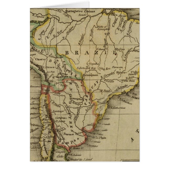 Sydamerika 3 hälsningskort (Framsidan)