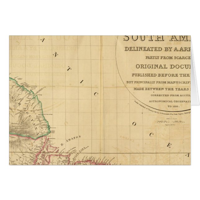 Sydamerika 5 hälsningskort (Framsidan Horizontal)
