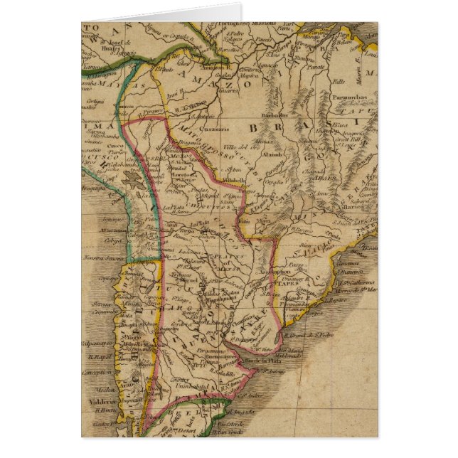 Sydamerika 7 hälsningskort (Framsidan)