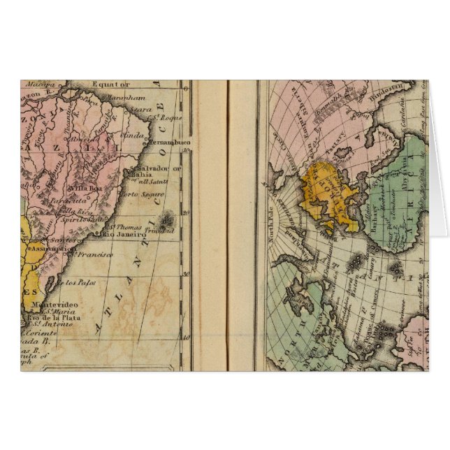 Sydamerika, Atlanten Hälsningskort (Framsidan Horizontal)