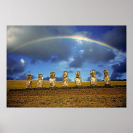 Sydamerika, Chile, Påsk Fullt Poster