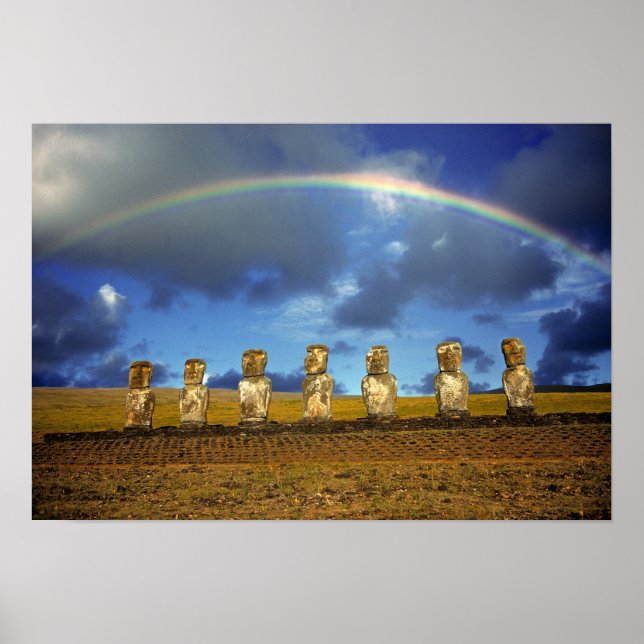 Sydamerika, Chile, Påsk Fullt Poster (Framsidan)