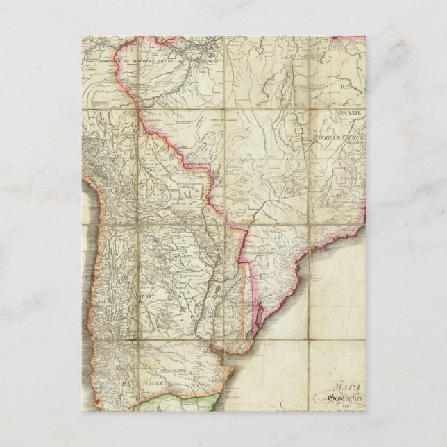 Sydamerika karta 3 vykort (Framsida)