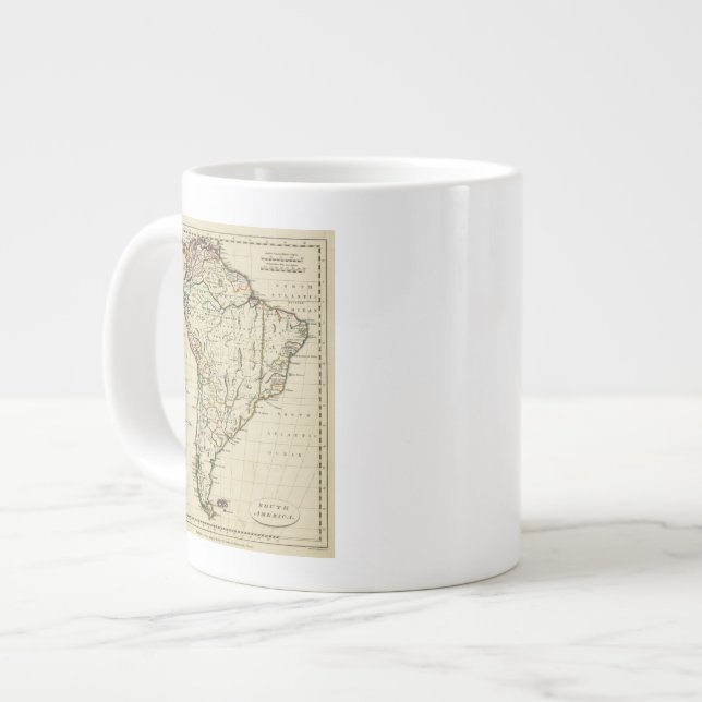 Sydamerika med gränser jumbo mugg (Framsida vänster)
