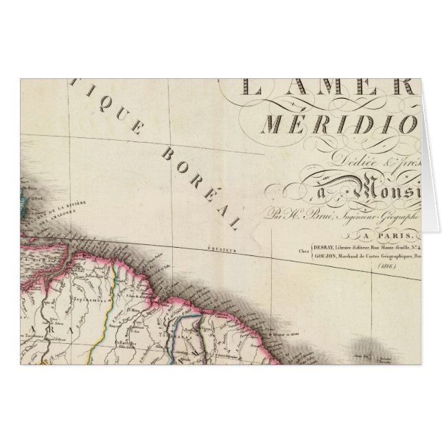 Sydamerika, nordöstra hälsningskort (Framsidan Horizontal)