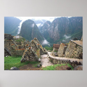 Sydamerika, Peru, Machu Picchu Poster