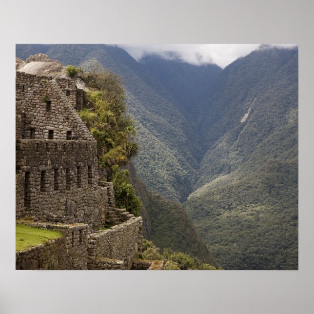 Sydamerika, Peru, Machu Picchu. Stenruiner Poster (Framsidan)