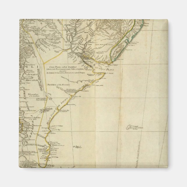 Sydamerika, södra delen magnet (Framsidan)