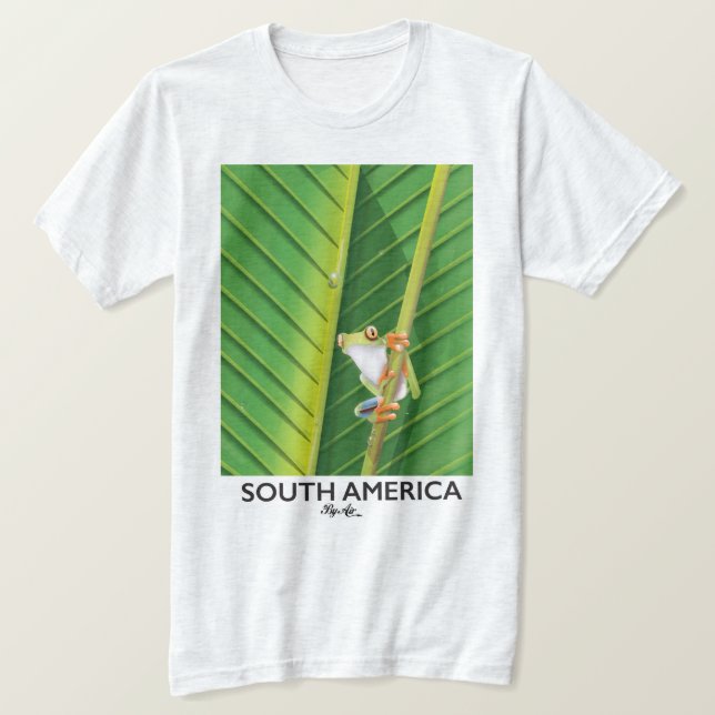 Sydamerika Trädgrodas semesterplakat T Shirt (Design framsida)