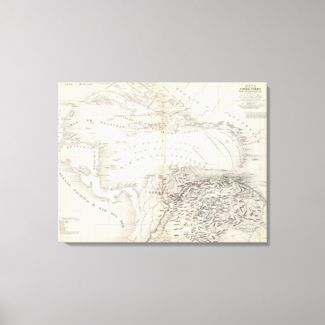 Sydamerika, Väster Canvastryck (Framsida)