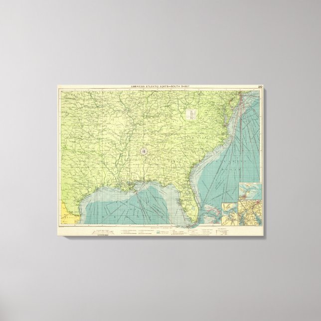 Sydamerikanska Atlanten Canvastryck (Framsida)