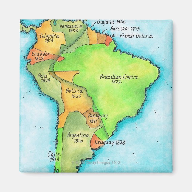 Sydamerikanska oberoende magnet (Framsidan)