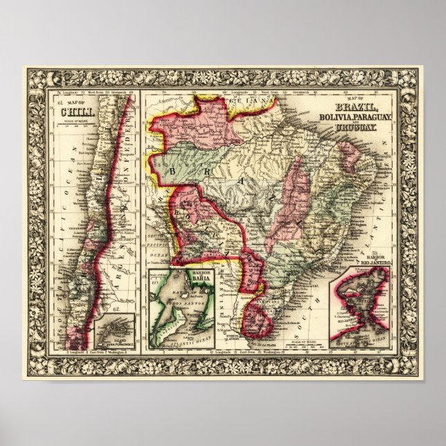 SydamerikaPanoramisk kartaSydamerika Poster (Framsidan)