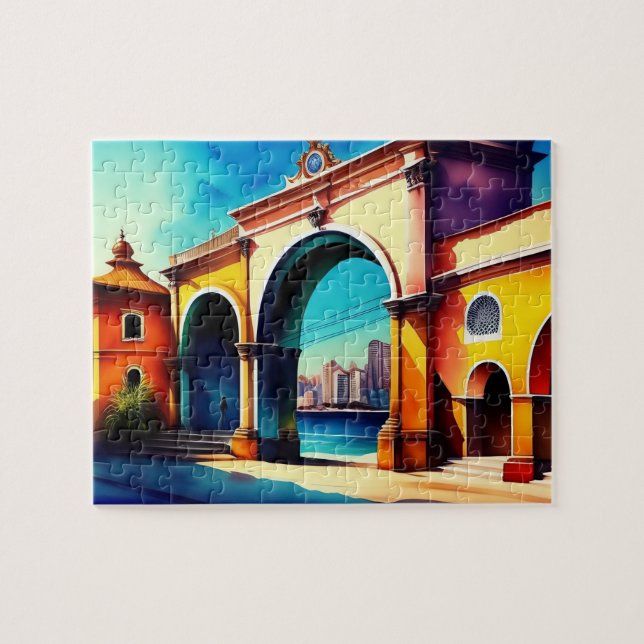 Sydamerikas gamla Vintage Pussel (Horisontell)