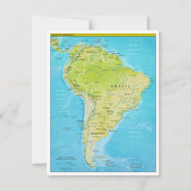 Sydamerikas geopolitiska Karta (Framsida)