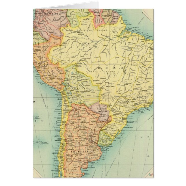 Sydamerikas politiska politik hälsningskort (Framsidan)