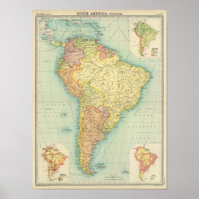Sydamerikas politiska politik poster (Framsidan)