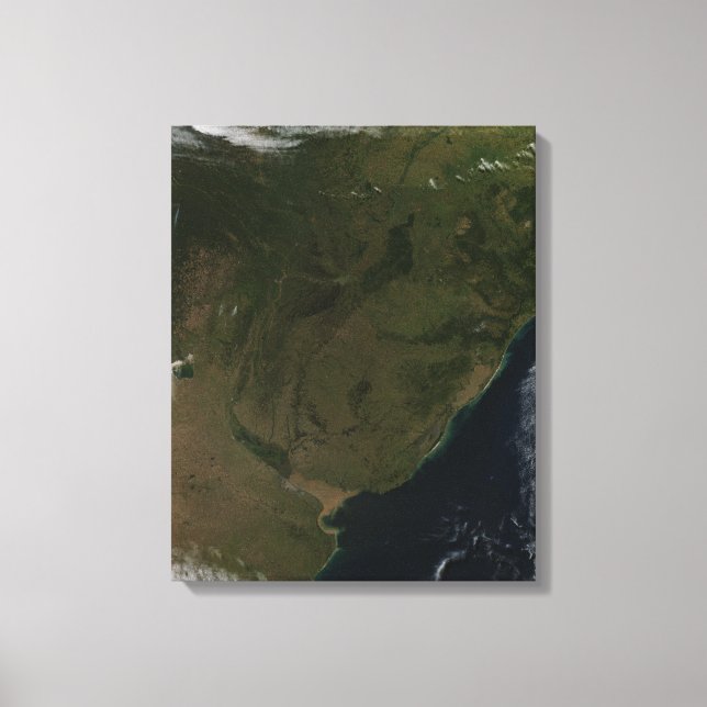 Sydamerikas satellitvy canvastryck (Framsida)