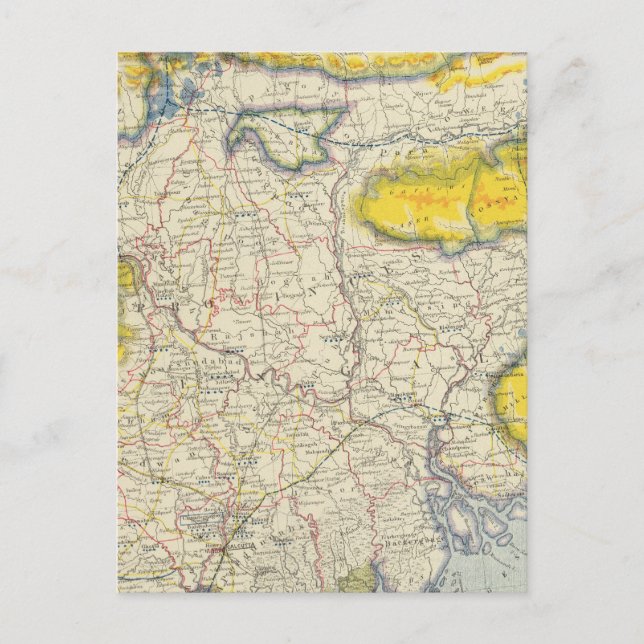 Sydasien, Indien, Bangladesh Vykort (Framsida)