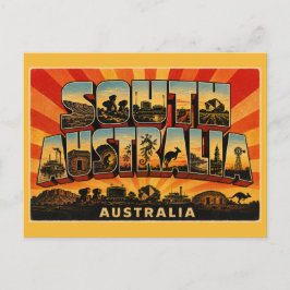 SydAustraliens vintage reseskyltar konst Vykort