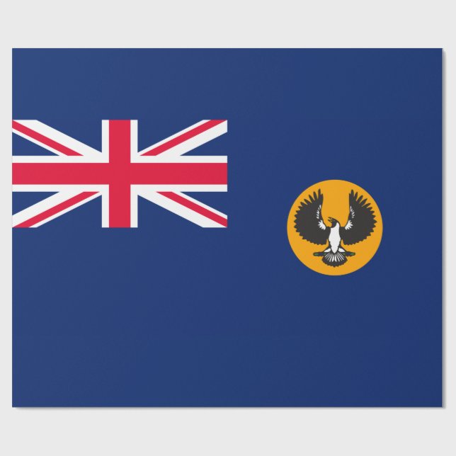 Sydaustraliska Flagga (Australiska staten) (SA) Presentpapper (Platt)