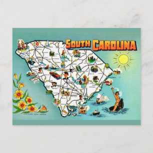 Sydcarolina gammal kartaffisch vykort