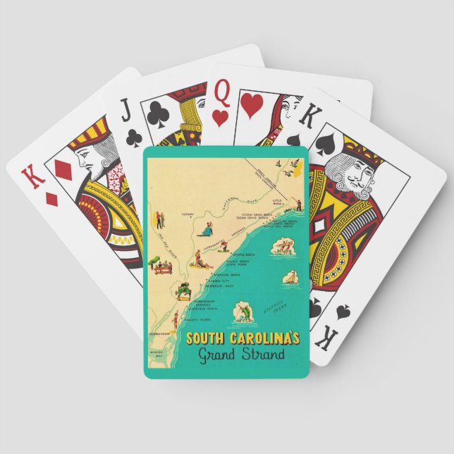 Sydcarolina Grand Strand spelkort (Baksidan)