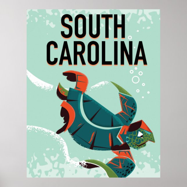 Sydcarolina vintage reseskylt. poster (Framsidan)