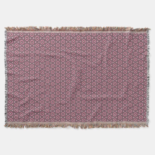Sydd rosa fjäder Boho  Filt (Framsidan)