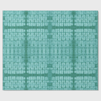 Sydd Shibori Upprepa Teal Presentpapper