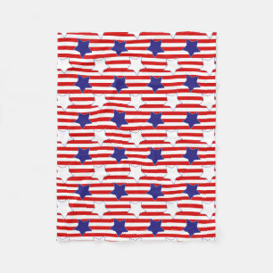 Sydd stars och stripes fleecefilt