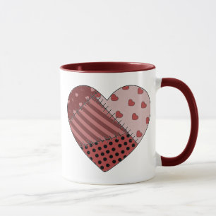 Sydd tillsammans Patchworkhjärta Mugg