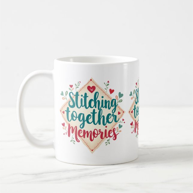 Sydda Minnen Broderi Konst Kaffemugg (Vänster)