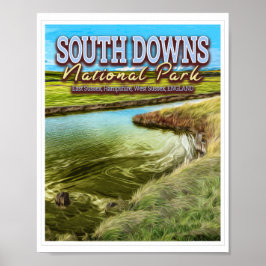 SYDDOWNS NATIONAL PARK - ÖSTER SUSSEX ENGLAND POSTER