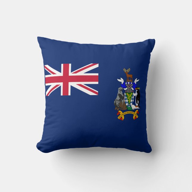 Sydgeorgien och Sydsandwichöarnas flagga Kudde (Framsida)
