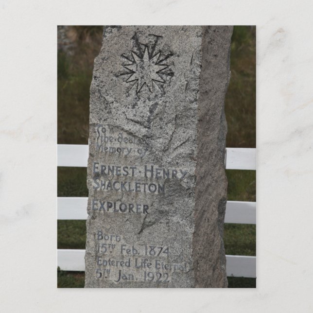 Sydgeorgien - Shackleton Grave (Closeup) Vykort (Framsida)